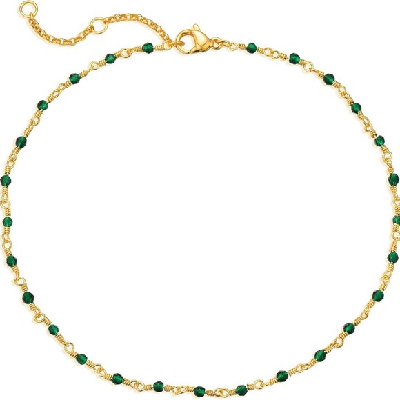 Jewelry - Anklet for Women Gold Chain 14K Gold Plated Dainty Boho Beach Summer Simple Foot